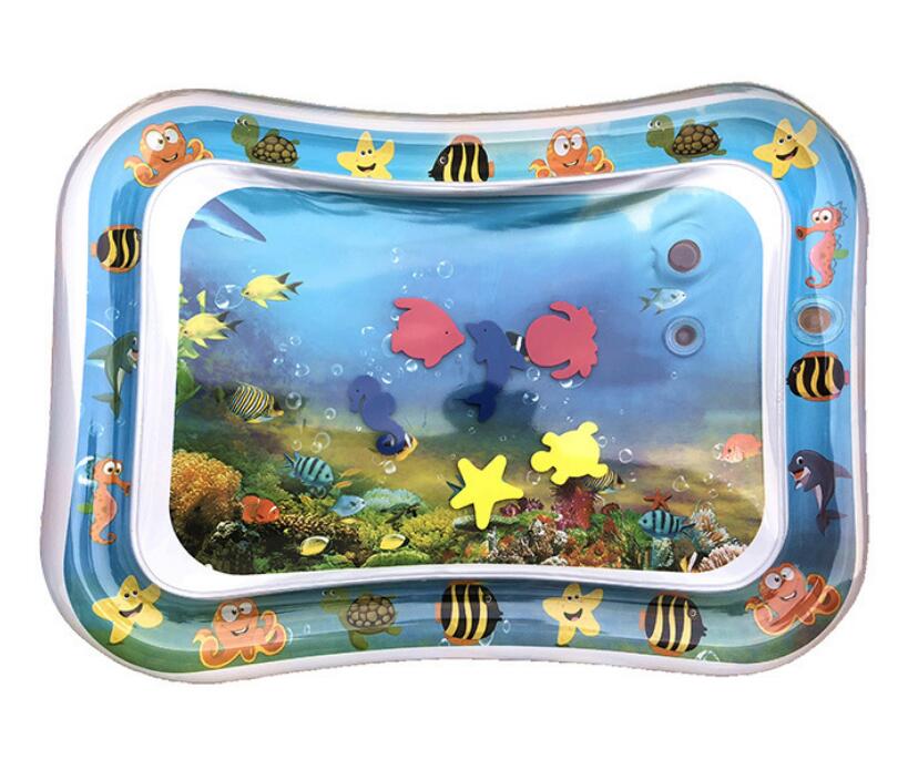 Baby Inflatable Water Mat, Infants Summer Beach Water Mat Patted Pad Water Cushion For Infants Toddlers Summer Activity Play Toys Baby Pillows Tummy Time Mat - Wabi Sabi