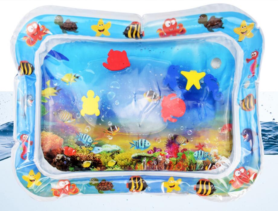 Baby Inflatable Water Mat, Infants Summer Beach Water Mat Patted Pad Water Cushion For Infants Toddlers Summer Activity Play Toys Baby Pillows Tummy Time Mat - Wabi Sabi