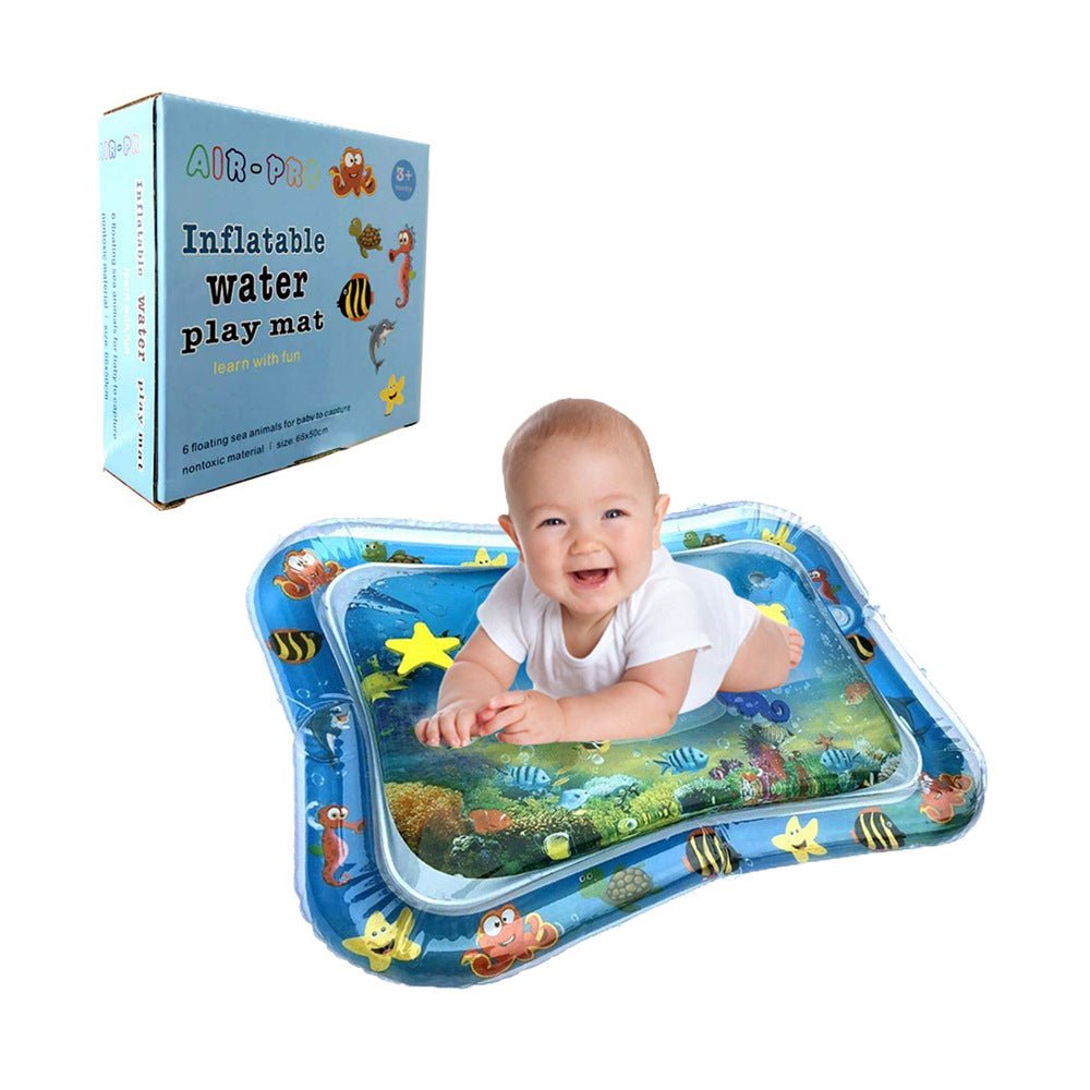 Baby Inflatable Water Mat, Infants Summer Beach Water Mat Patted Pad Water Cushion For Infants Toddlers Summer Activity Play Toys Baby Pillows Tummy Time Mat - Wabi Sabi