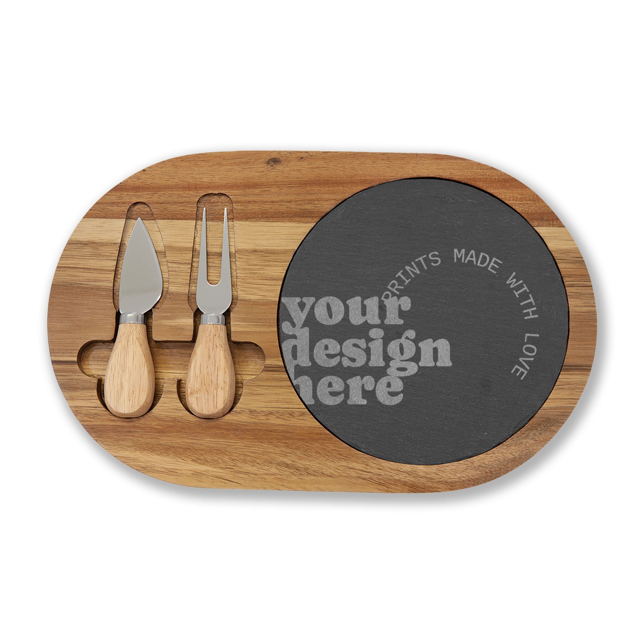 Customizable Aesthetic Charcuterie Board — Trendy Engraved Serving Platter - Wabi Sabi