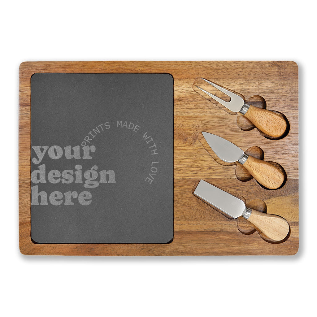 Customizable Aesthetic Charcuterie Board — Trendy Engraved Serving Platter - Wabi Sabi
