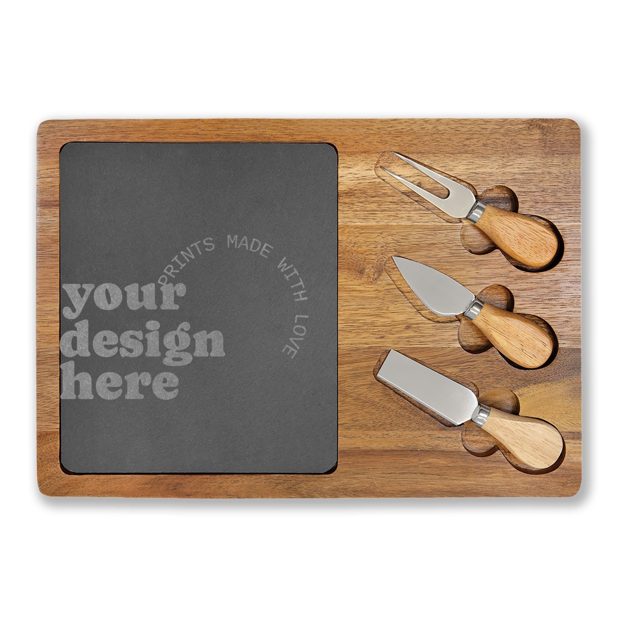 Customizable Aesthetic Charcuterie Board — Trendy Engraved Serving Platter - Wabi Sabi