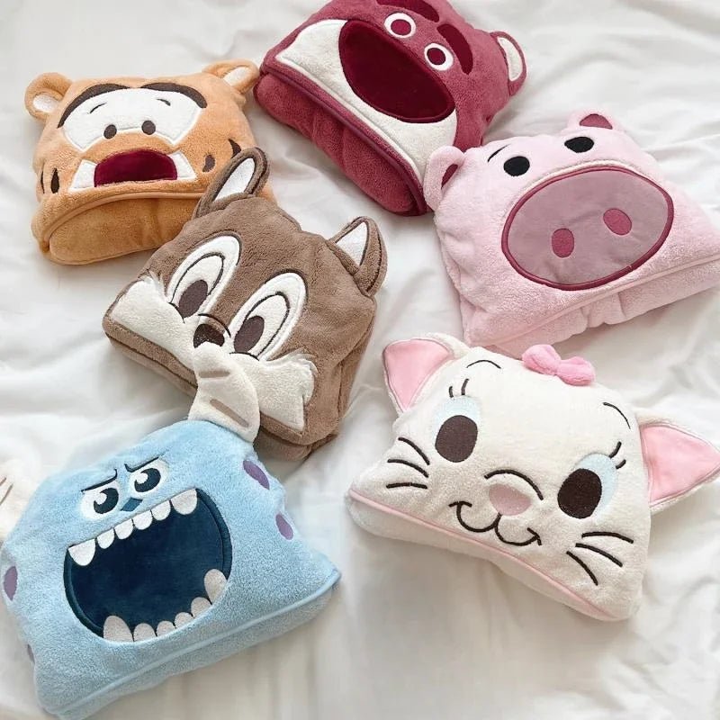 Cute Baby Hooded Bath Towel – Super Soft Absorbent Cartoon Bathrobe for Newborns & Toddlers - Wabi Sabi