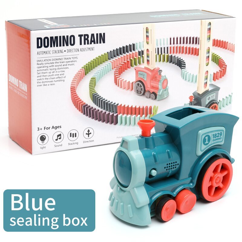 Domino Train Toys Baby Toys Car Puzzle Automatic Release Licensing Electric Building Blocks Train Toy - Wabi Sabi
