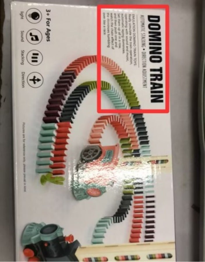 Domino Train Toys Baby Toys Car Puzzle Automatic Release Licensing Electric Building Blocks Train Toy - Wabi Sabi