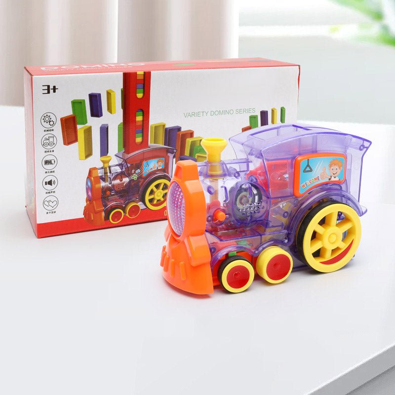 Domino Train Toys Baby Toys Car Puzzle Automatic Release Licensing Electric Building Blocks Train Toy - Wabi Sabi