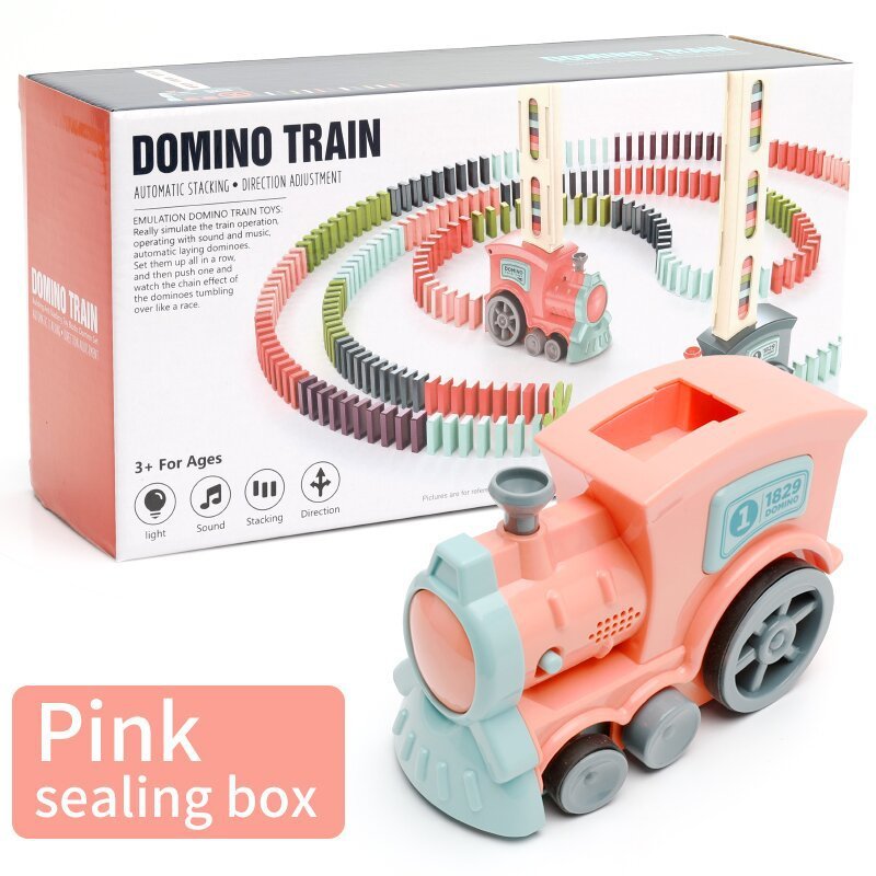 Domino Train Toys Baby Toys Car Puzzle Automatic Release Licensing Electric Building Blocks Train Toy - Wabi Sabi