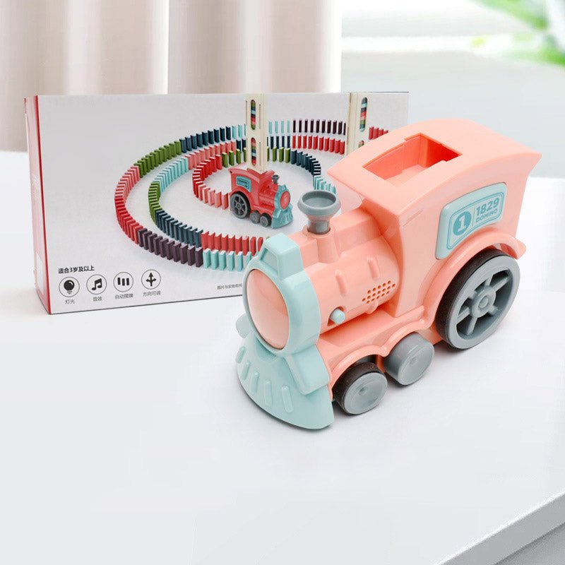 Domino Train Toys Baby Toys Car Puzzle Automatic Release Licensing Electric Building Blocks Train Toy - Wabi Sabi