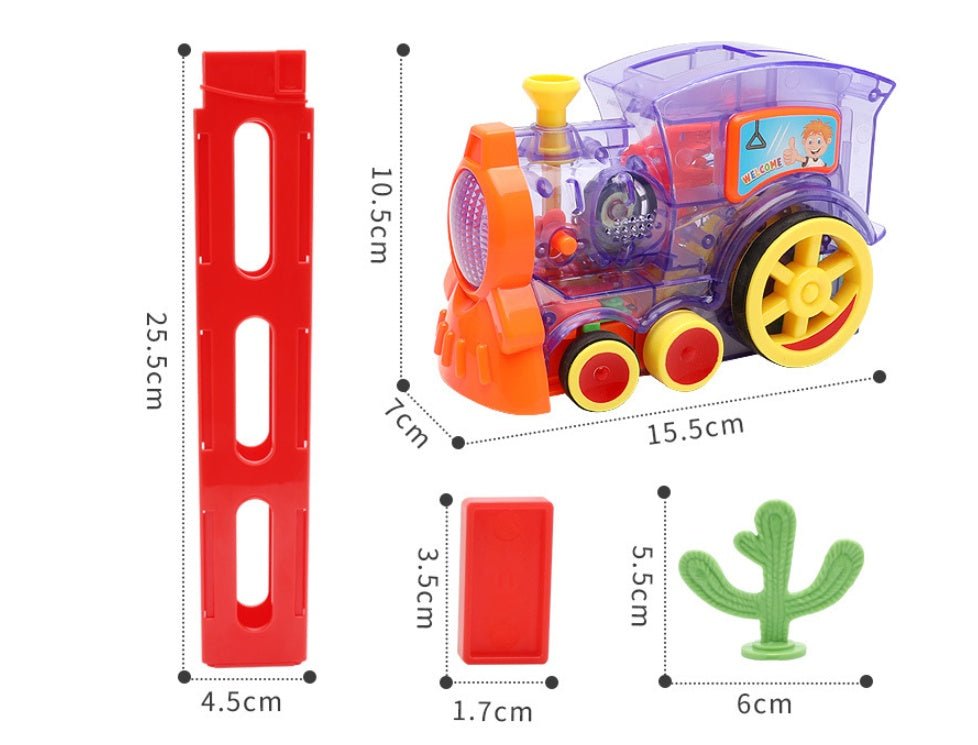 Domino Train Toys Baby Toys Car Puzzle Automatic Release Licensing Electric Building Blocks Train Toy - Wabi Sabi