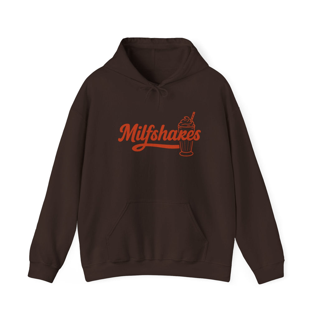 Funny 'Milfshakes' Retro Mom Hoodie — Vintage Vibe Cool Mom Sweatshirt - Wabi Sabi
