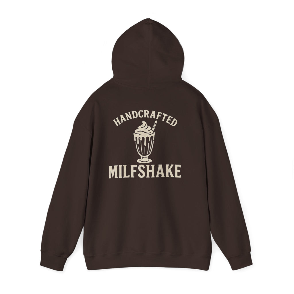 Funny 'Milfshakes' Retro Mom Hoodie — Vintage Vibe Cool Mom Sweatshirt - Wabi Sabi