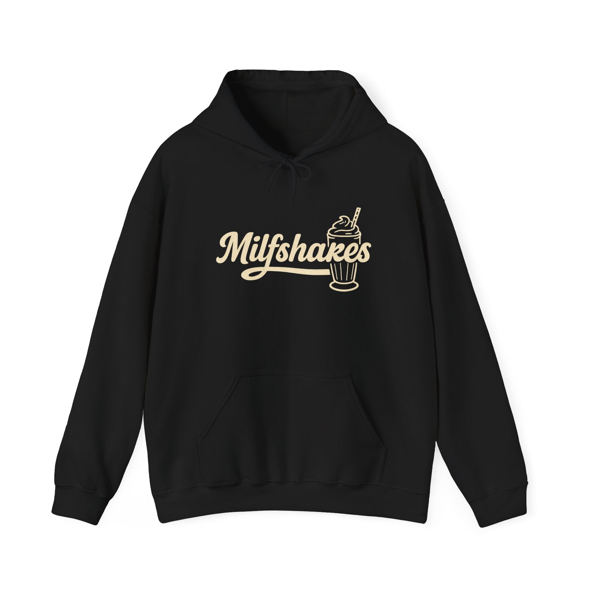 Funny 'Milfshakes' Retro Mom Hoodie — Vintage Vibe Cool Mom Sweatshirt - Wabi Sabi
