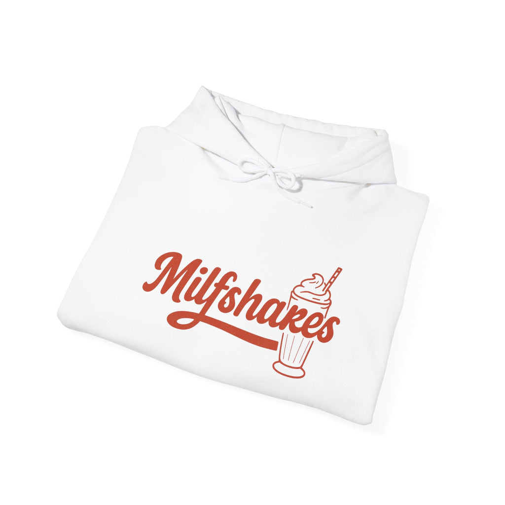 Funny 'Milfshakes' Retro Mom Hoodie — Vintage Vibe Cool Mom Sweatshirt - Wabi Sabi