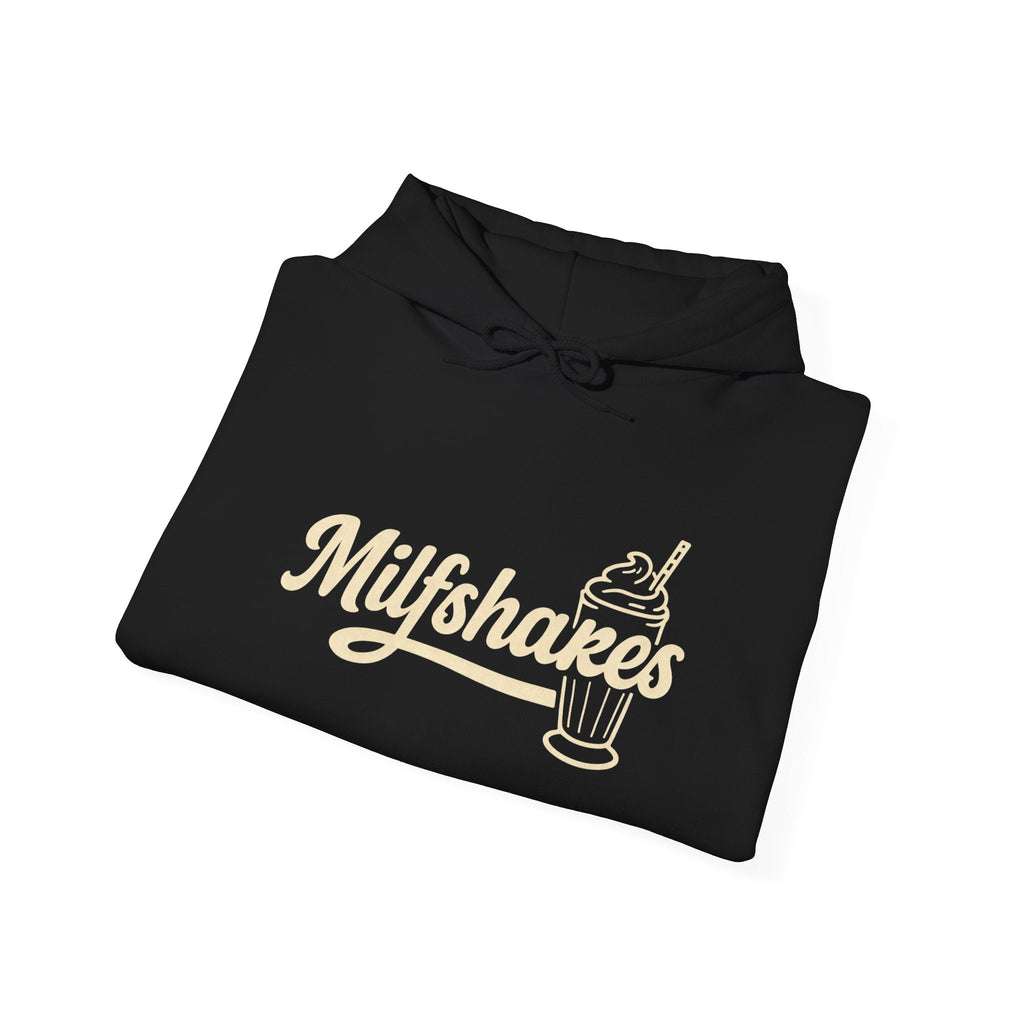 Funny 'Milfshakes' Retro Mom Hoodie — Vintage Vibe Cool Mom Sweatshirt - Wabi Sabi