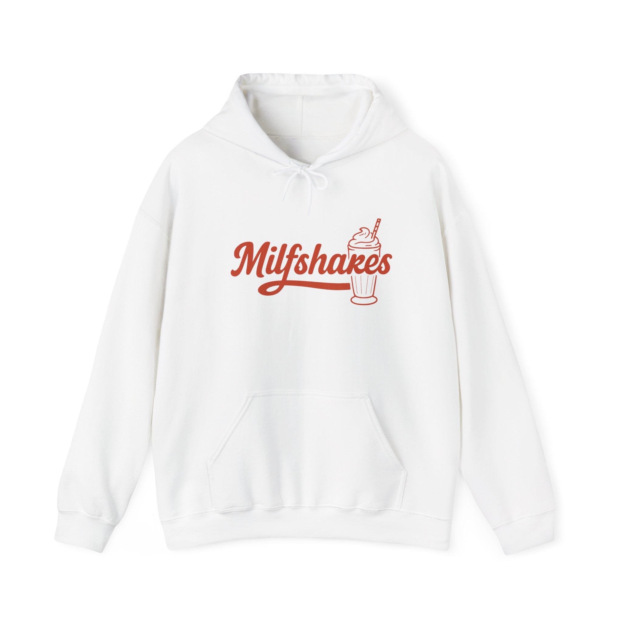 Funny 'Milfshakes' Retro Mom Hoodie — Vintage Vibe Cool Mom Sweatshirt - Wabi Sabi