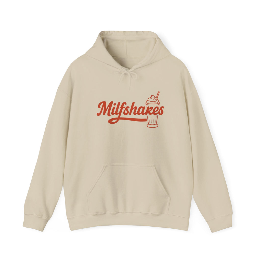 Funny 'Milfshakes' Retro Mom Hoodie — Vintage Vibe Cool Mom Sweatshirt - Wabi Sabi