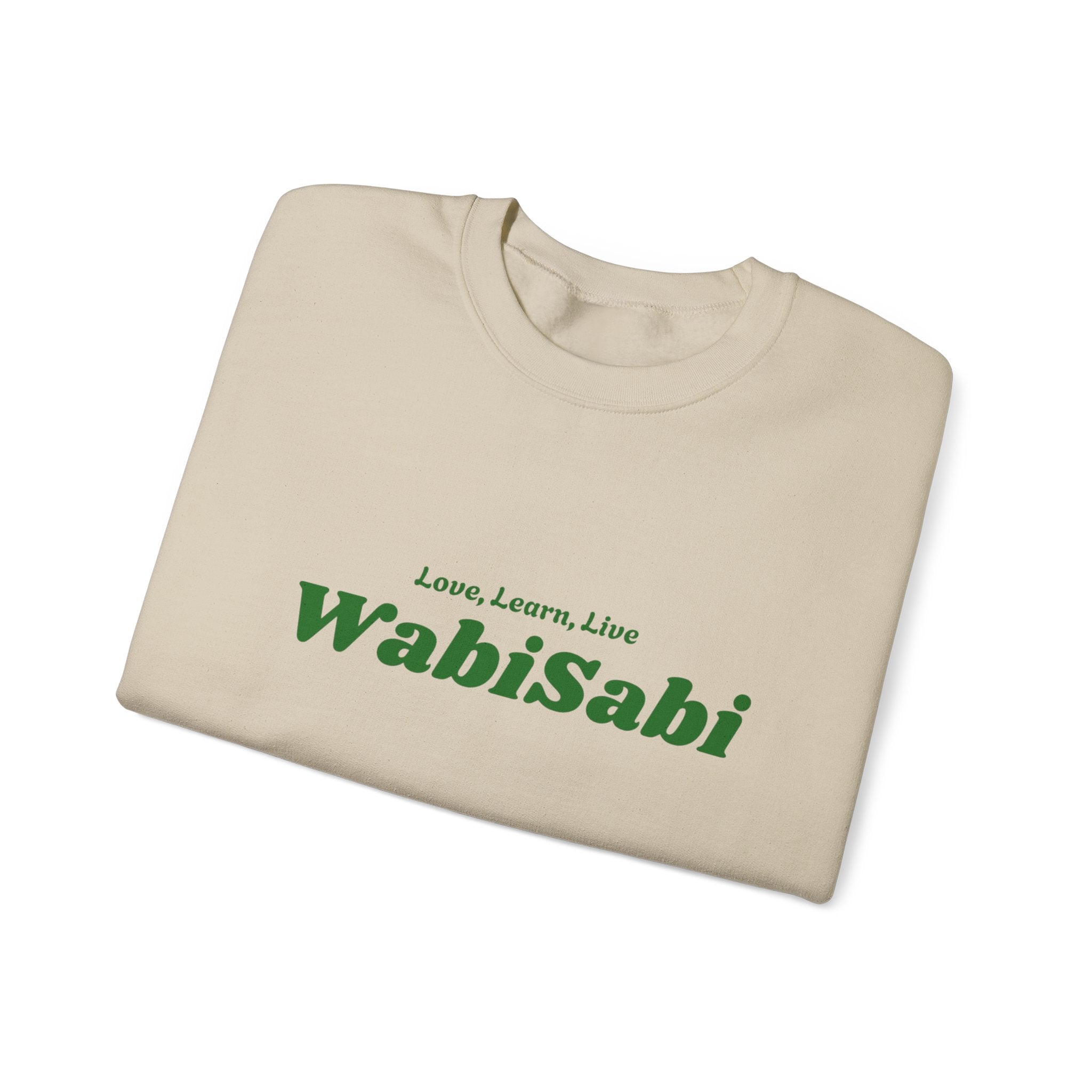 Groovy Earthtones Crewneck Sweatshirt — Minimal Wabi - Sabi Typography - Wabi Sabi