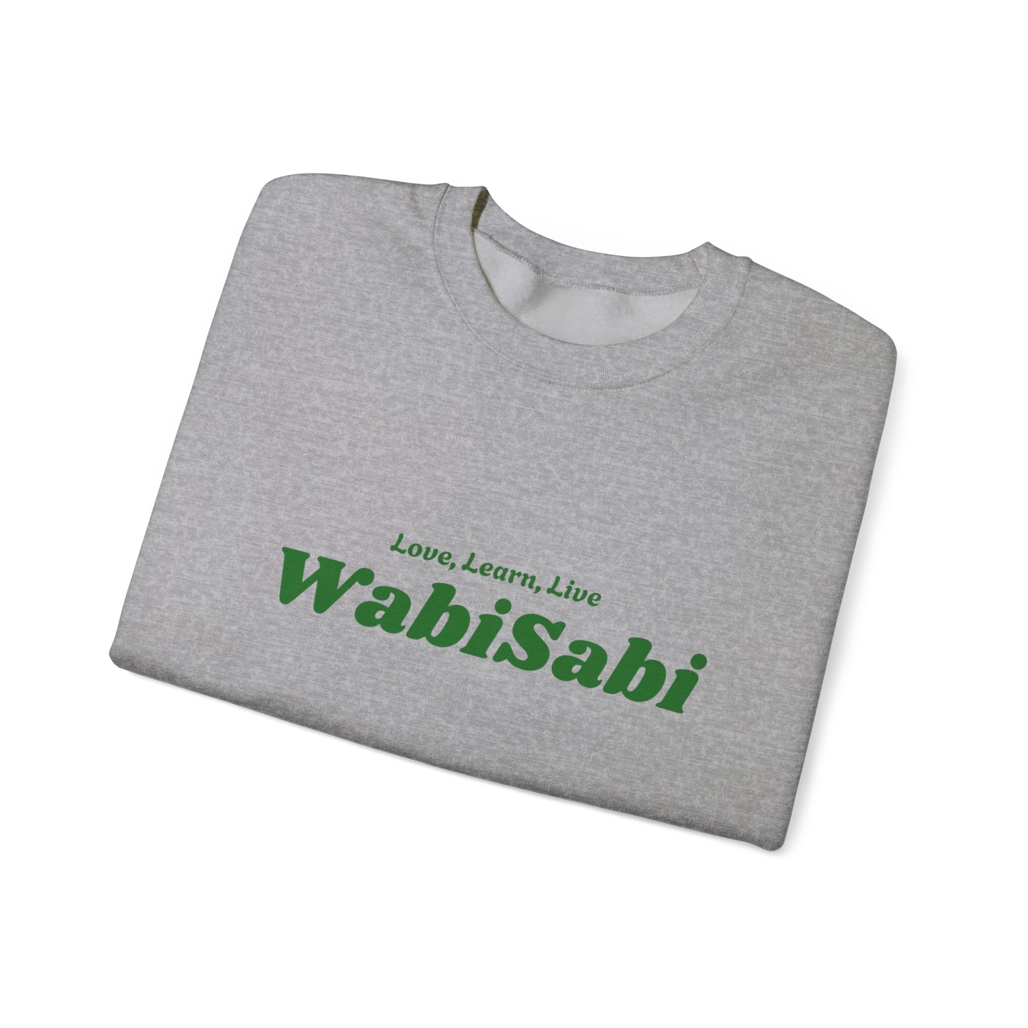 Groovy Earthtones Crewneck Sweatshirt — Minimal Wabi - Sabi Typography - Wabi Sabi