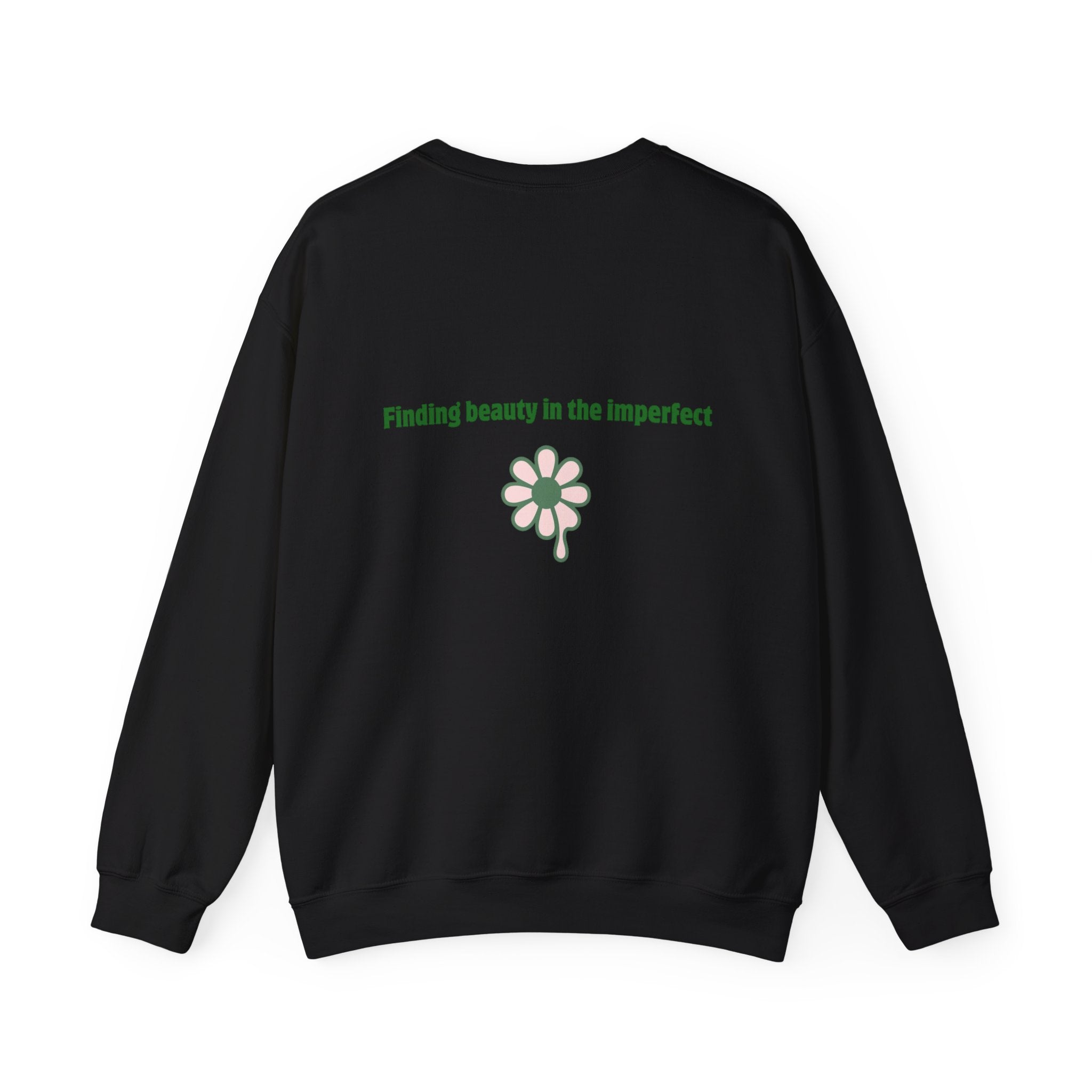 Groovy Earthtones Crewneck Sweatshirt — Minimal Wabi - Sabi Typography - Wabi Sabi