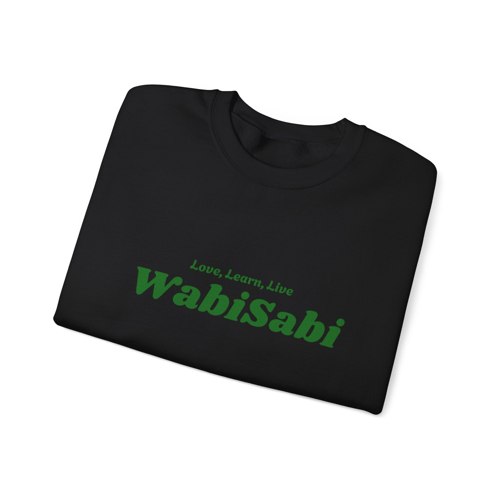 Groovy Earthtones Crewneck Sweatshirt — Minimal Wabi - Sabi Typography - Wabi Sabi
