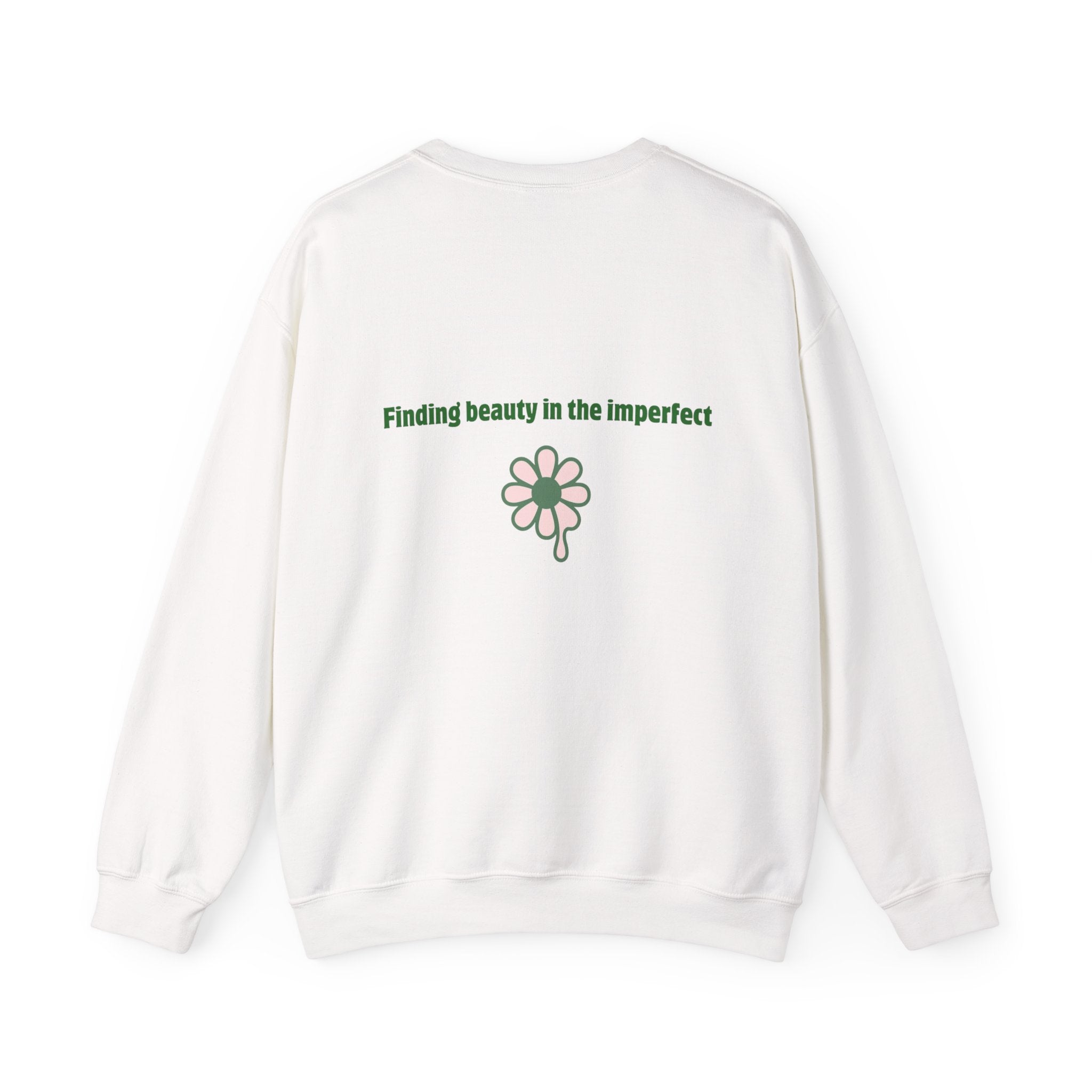 Groovy Earthtones Crewneck Sweatshirt — Minimal Wabi - Sabi Typography - Wabi Sabi