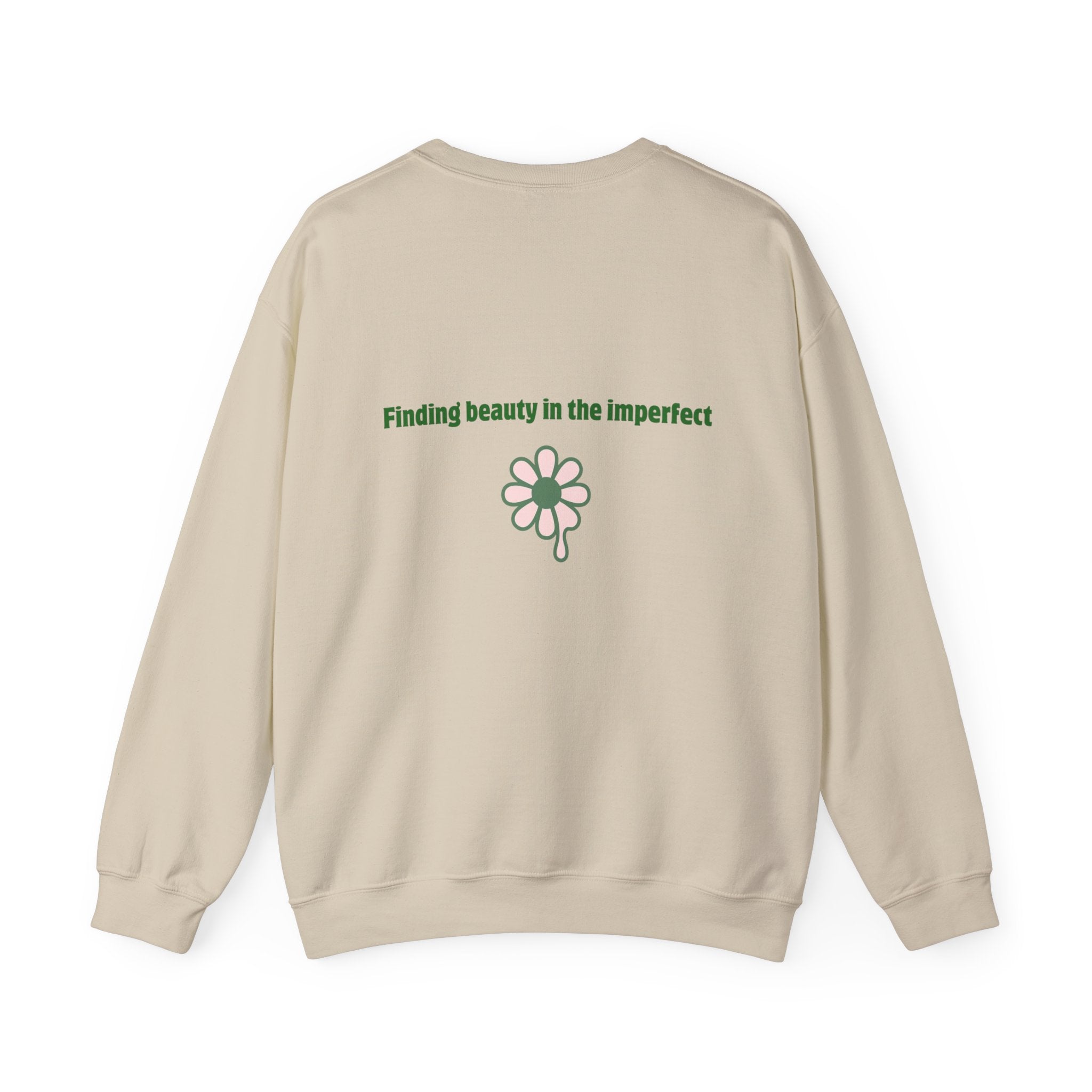Groovy Earthtones Crewneck Sweatshirt — Minimal Wabi - Sabi Typography - Wabi Sabi