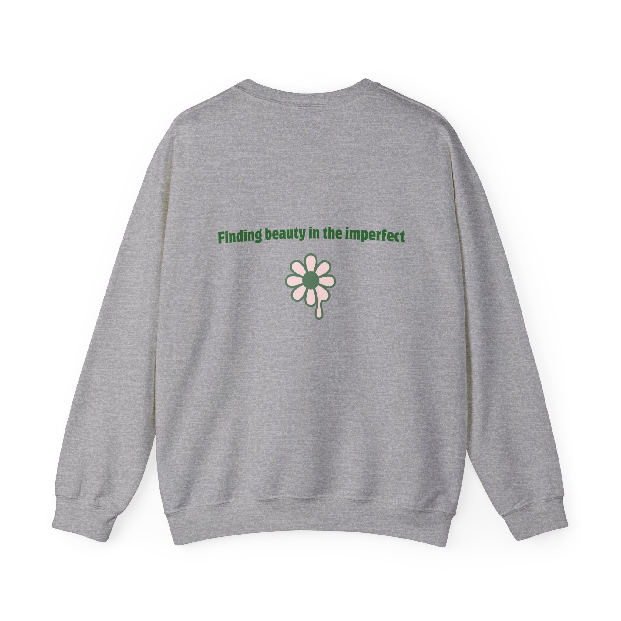 Groovy Earthtones Crewneck Sweatshirt — Minimal Wabi - Sabi Typography - Wabi Sabi