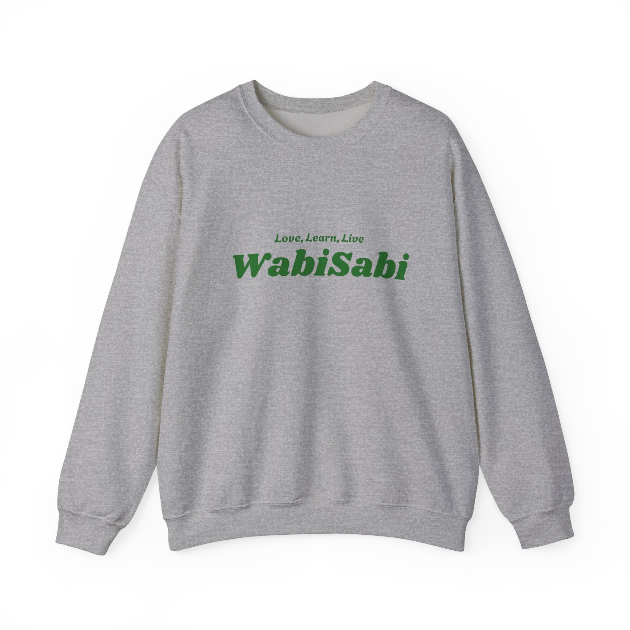 Groovy Earthtones Crewneck Sweatshirt — Minimal Wabi - Sabi Typography - Wabi Sabi