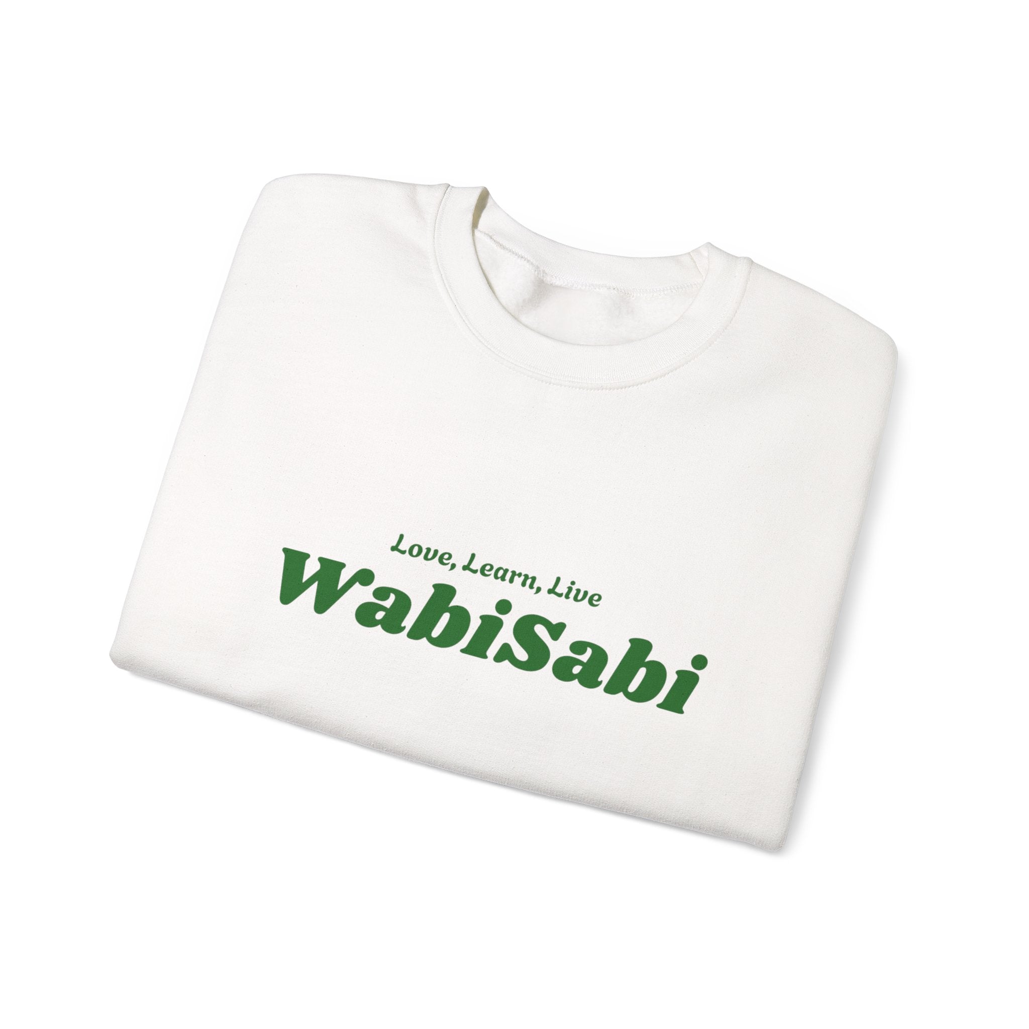 Groovy Earthtones Crewneck Sweatshirt — Minimal Wabi - Sabi Typography - Wabi Sabi