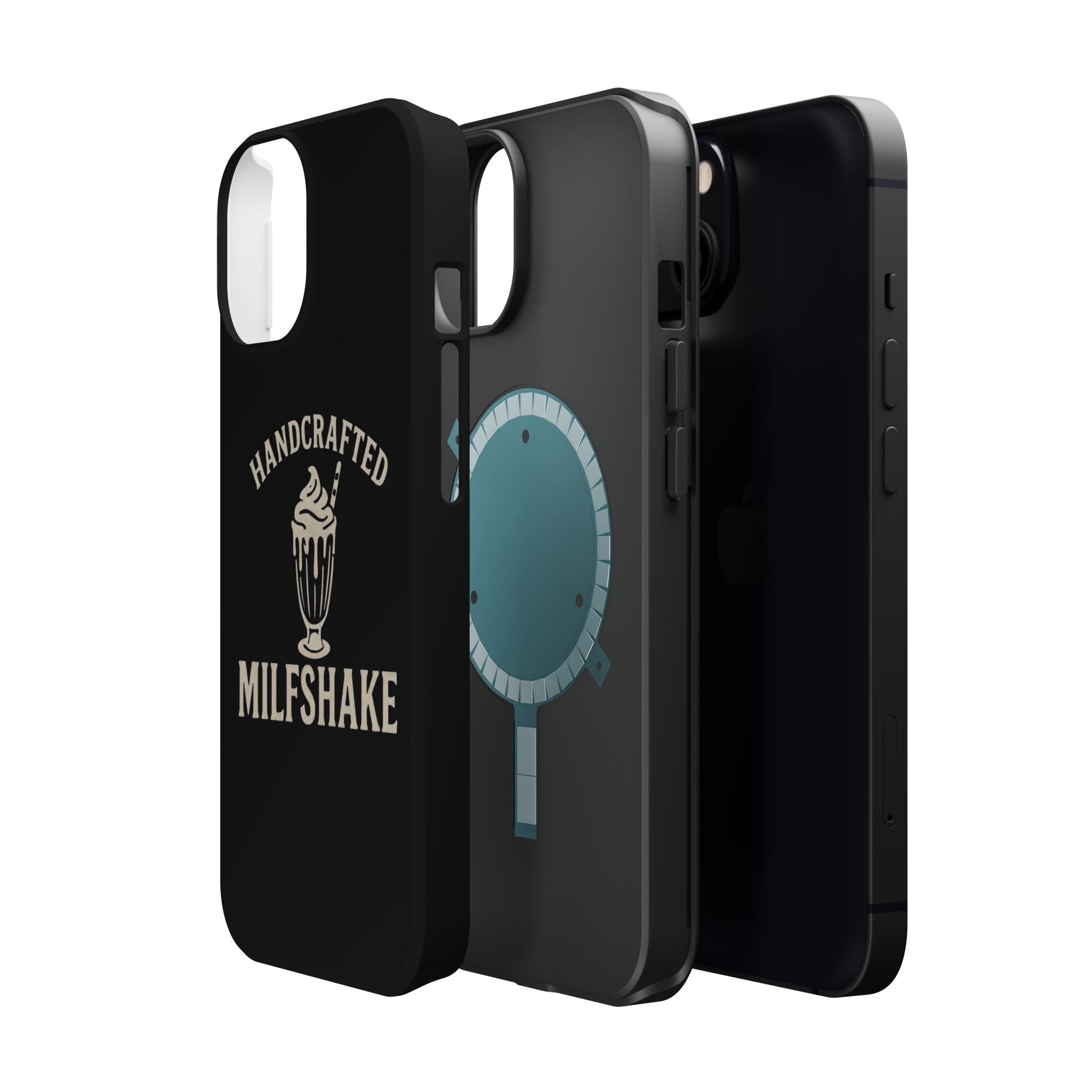 Handcrafted "Milfshakes" Magnetic Impact - Resistant Phone Case — Funny Mom Conversation Starter - Wabi Sabi