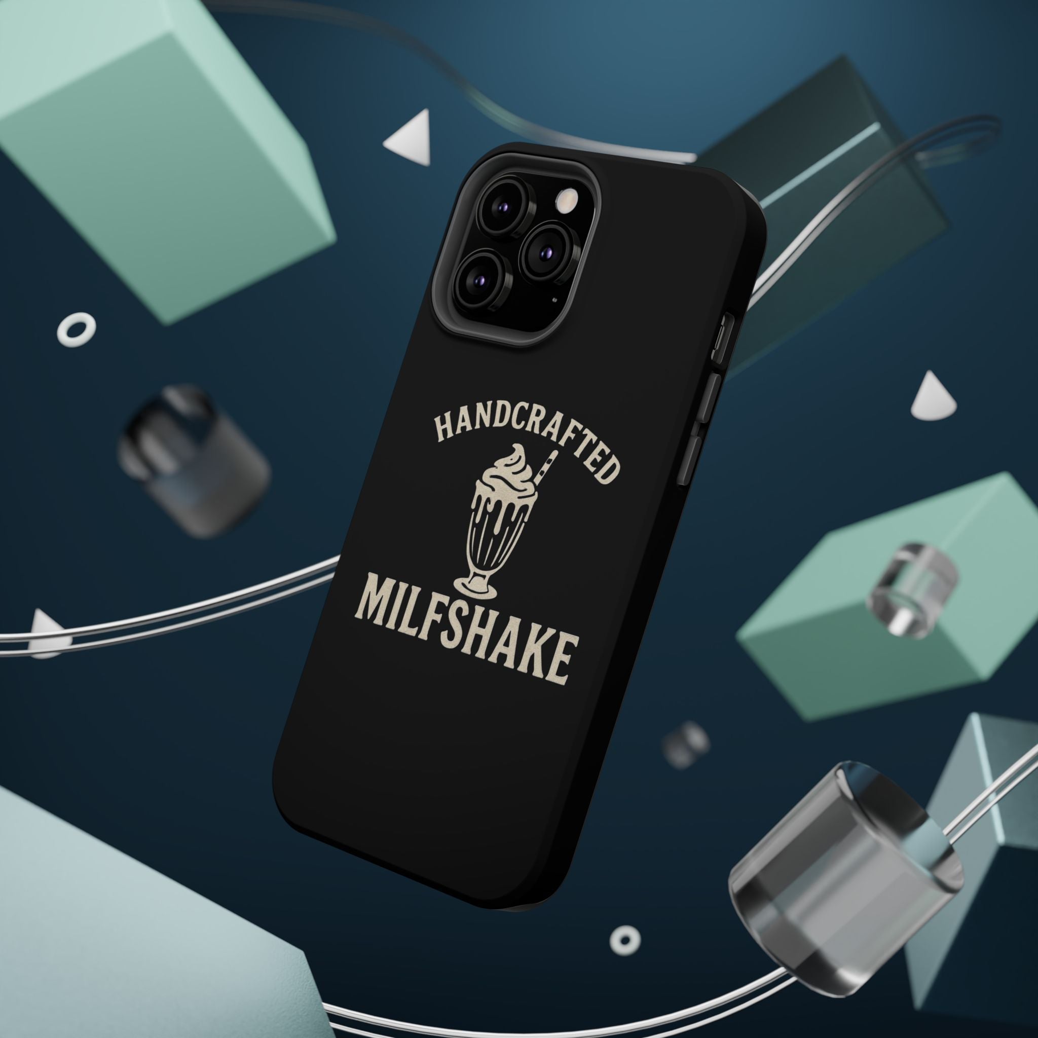 Handcrafted "Milfshakes" Magnetic Impact - Resistant Phone Case — Funny Mom Conversation Starter - Wabi Sabi