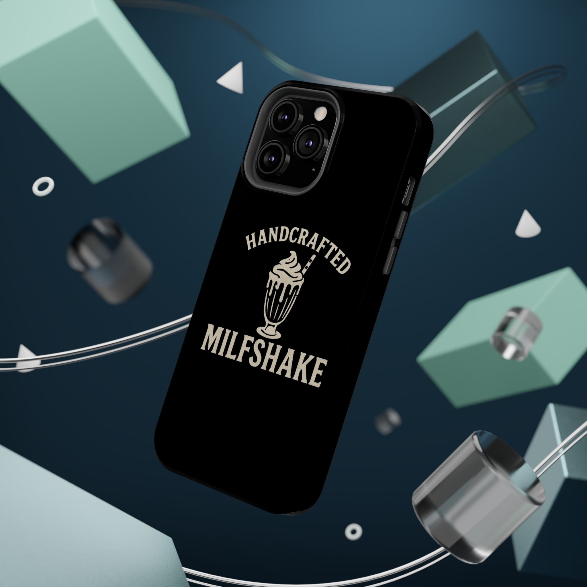 Handcrafted "Milfshakes" Magnetic Impact - Resistant Phone Case — Funny Mom Conversation Starter - Wabi Sabi