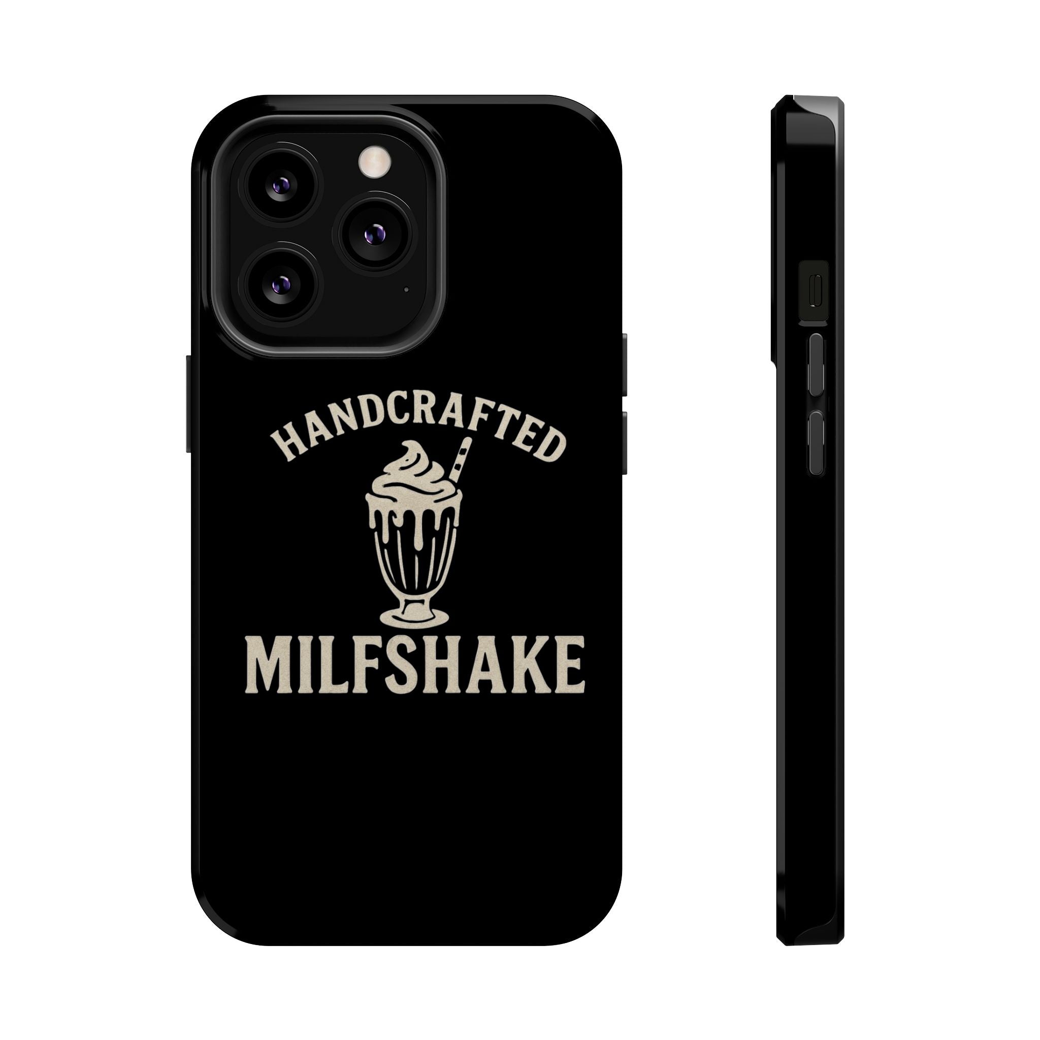Handcrafted "Milfshakes" Magnetic Impact - Resistant Phone Case — Funny Mom Conversation Starter - Wabi Sabi
