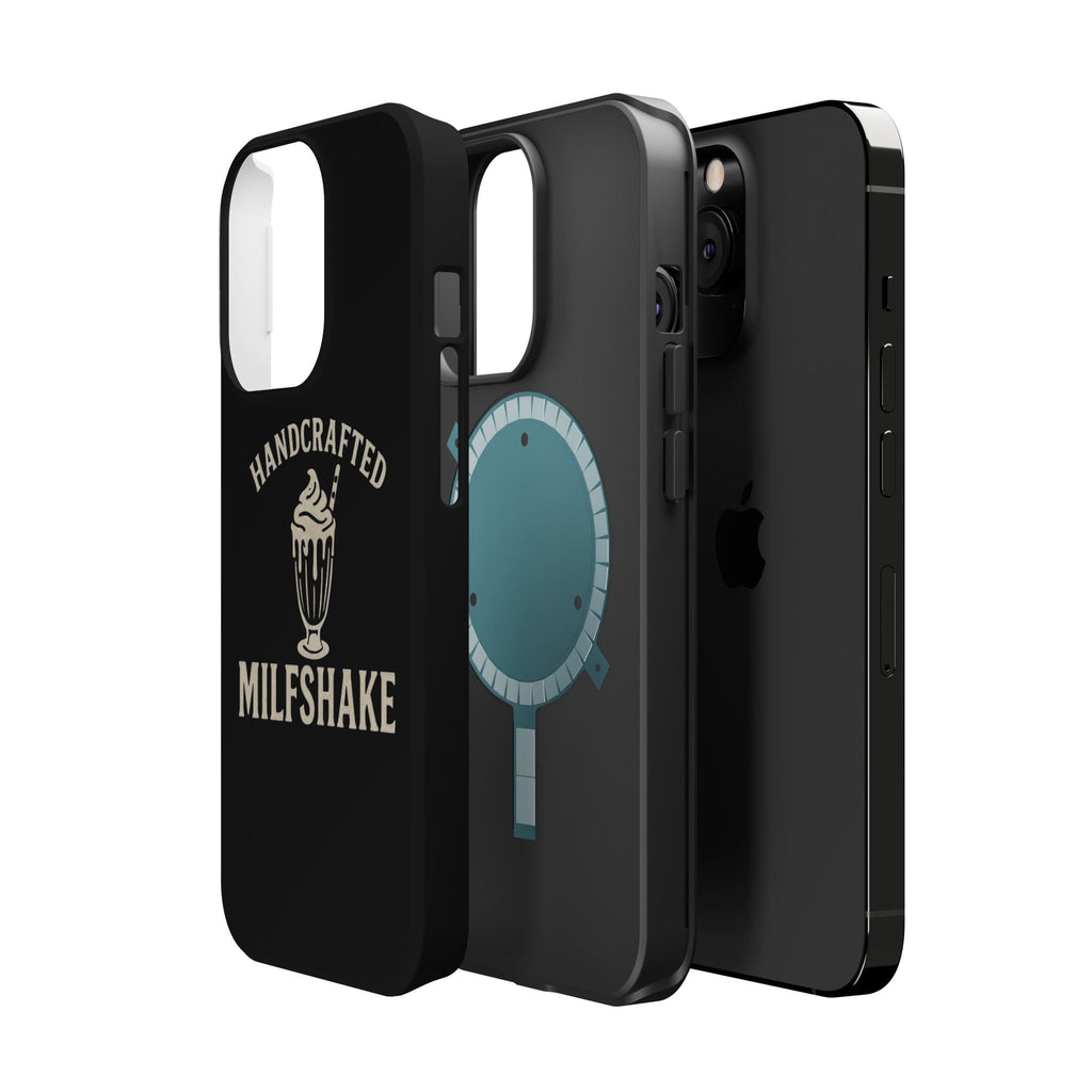 Handcrafted "Milfshakes" Magnetic Impact - Resistant Phone Case — Funny Mom Conversation Starter - Wabi Sabi