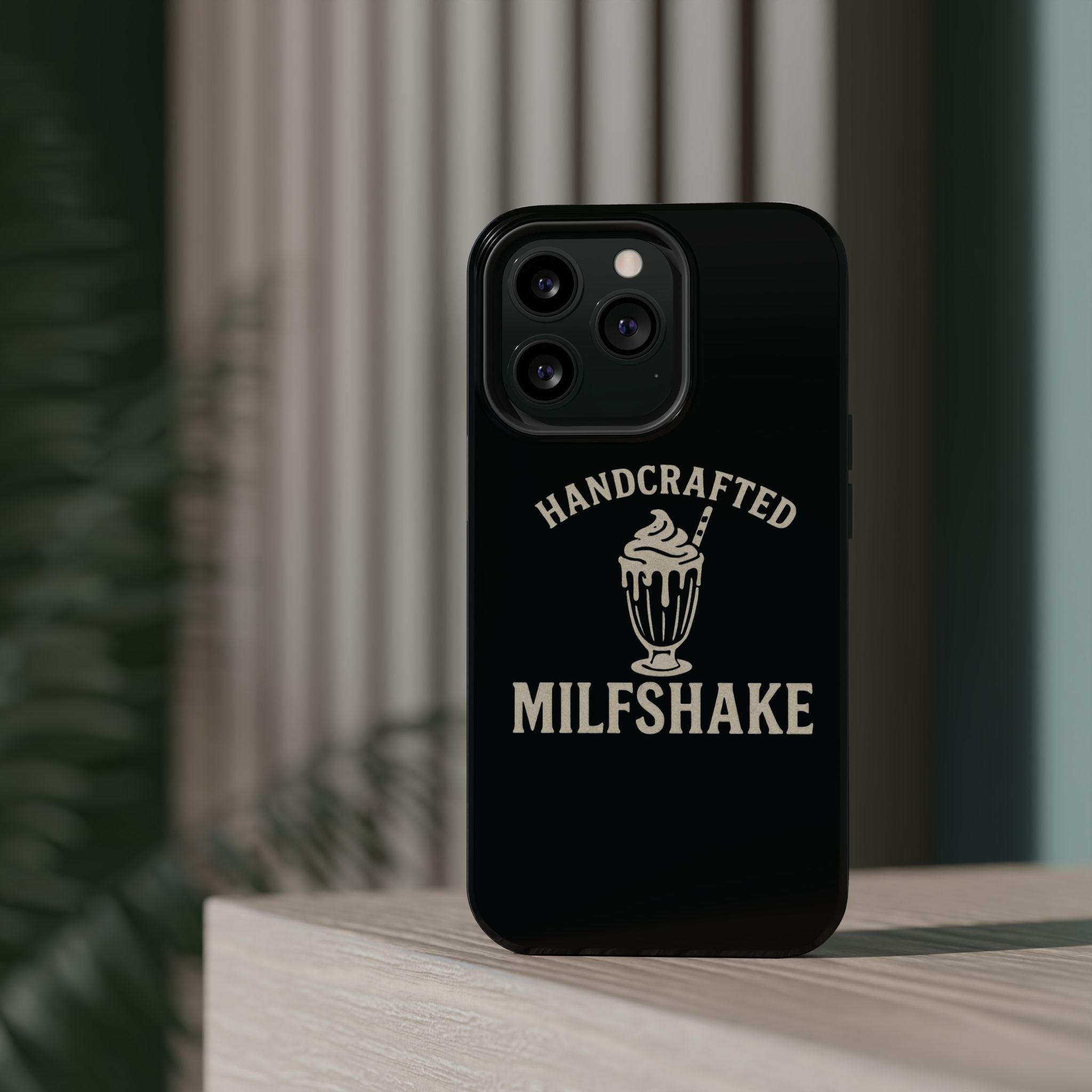Handcrafted "Milfshakes" Magnetic Impact - Resistant Phone Case — Funny Mom Conversation Starter - Wabi Sabi
