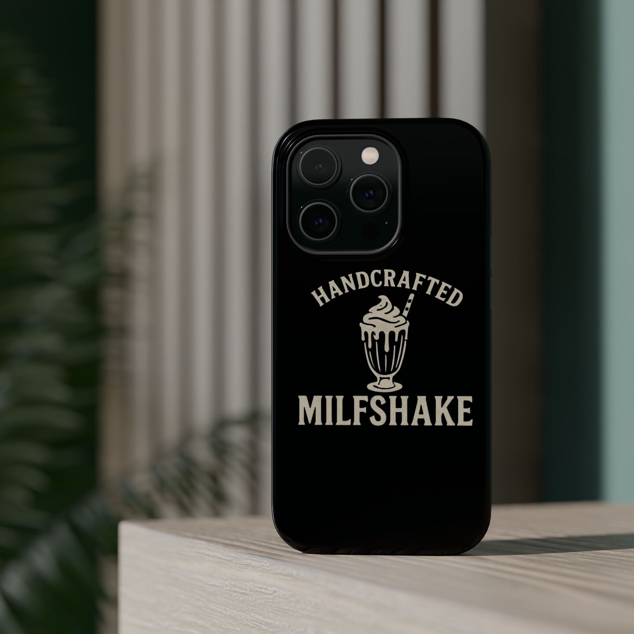 Handcrafted "Milfshakes" Magnetic Impact - Resistant Phone Case — Funny Mom Conversation Starter - Wabi Sabi