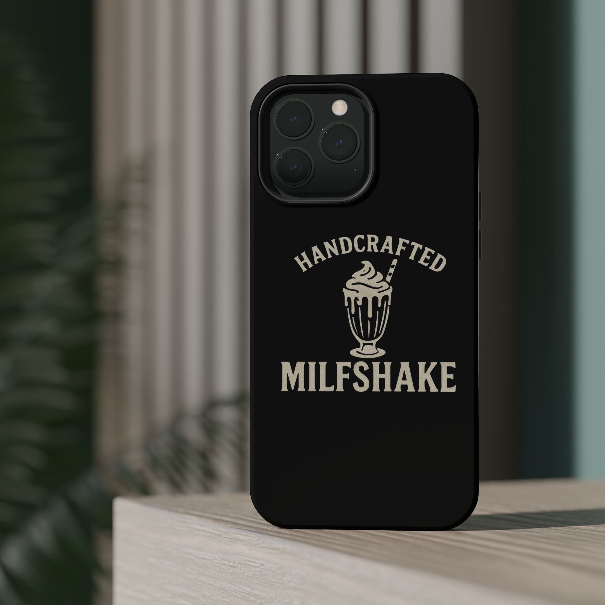 Handcrafted "Milfshakes" Magnetic Impact - Resistant Phone Case — Funny Mom Conversation Starter - Wabi Sabi