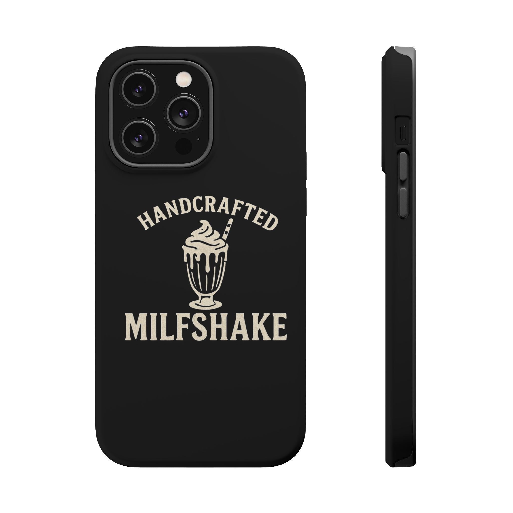 Handcrafted "Milfshakes" Magnetic Impact - Resistant Phone Case — Funny Mom Conversation Starter - Wabi Sabi