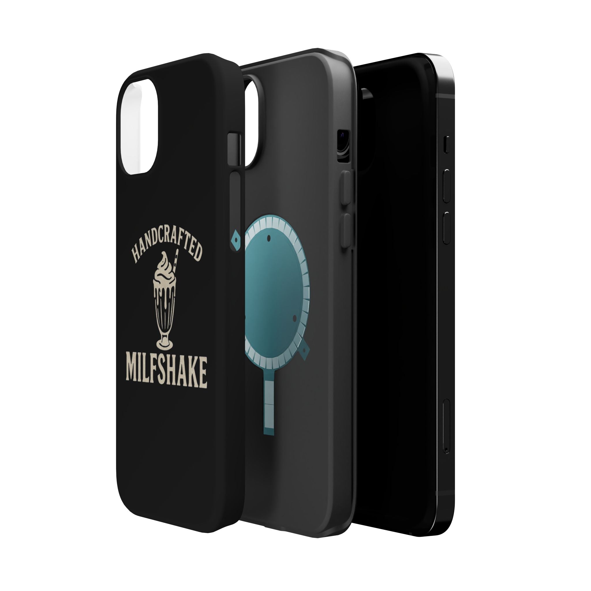 Handcrafted "Milfshakes" Magnetic Impact - Resistant Phone Case — Funny Mom Conversation Starter - Wabi Sabi