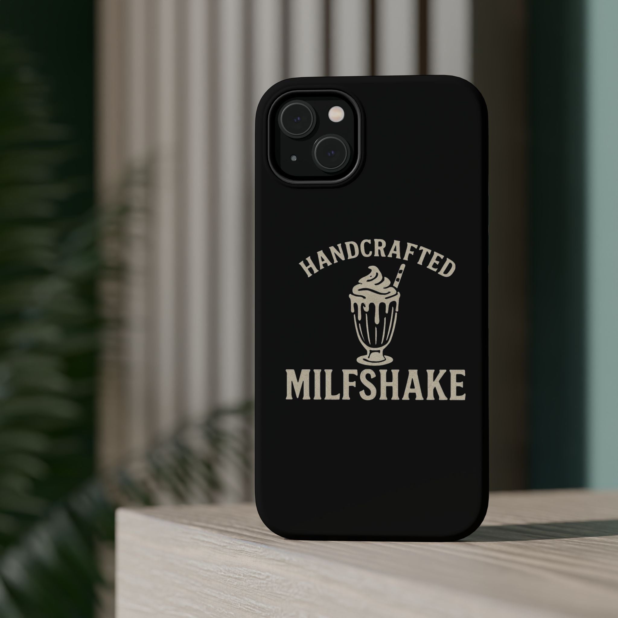 Handcrafted "Milfshakes" Magnetic Impact - Resistant Phone Case — Funny Mom Conversation Starter - Wabi Sabi