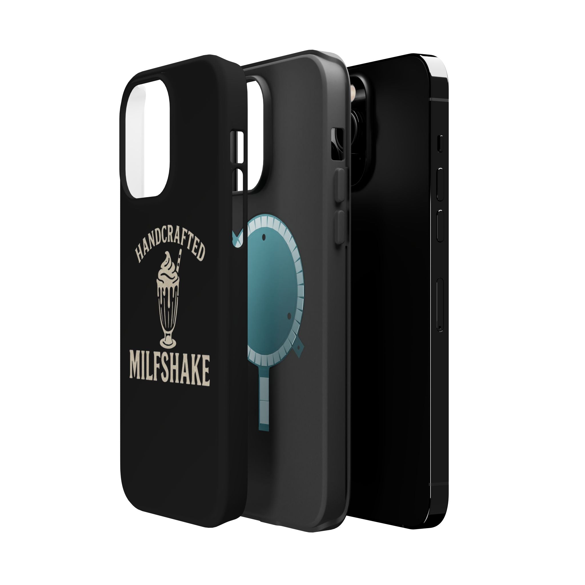 Handcrafted "Milfshakes" Magnetic Impact - Resistant Phone Case — Funny Mom Conversation Starter - Wabi Sabi