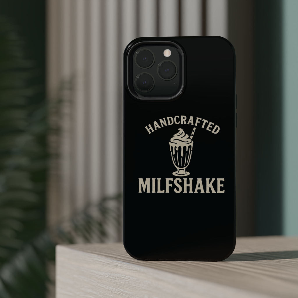 Handcrafted "Milfshakes" Magnetic Impact - Resistant Phone Case — Funny Mom Conversation Starter - Wabi Sabi