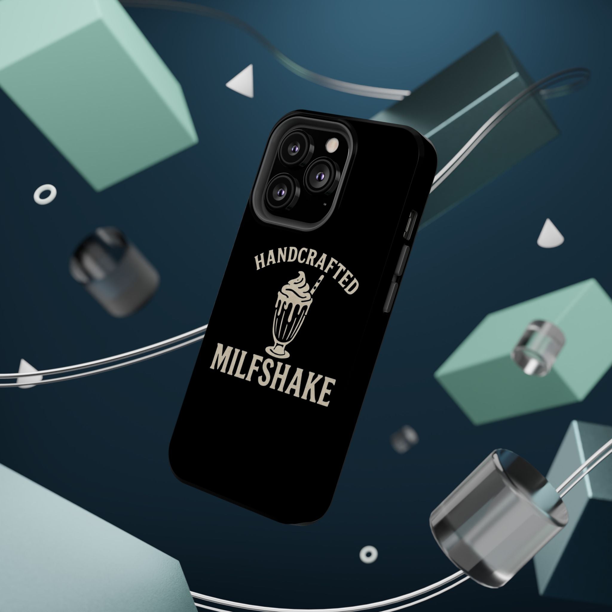 Handcrafted "Milfshakes" Magnetic Impact - Resistant Phone Case — Funny Mom Conversation Starter - Wabi Sabi