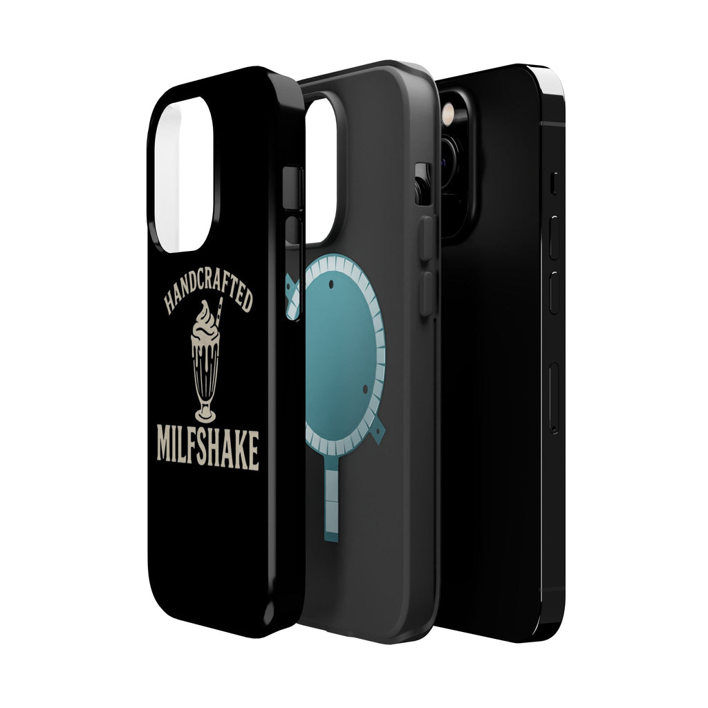 Handcrafted "Milfshakes" Magnetic Impact - Resistant Phone Case — Funny Mom Conversation Starter - Wabi Sabi