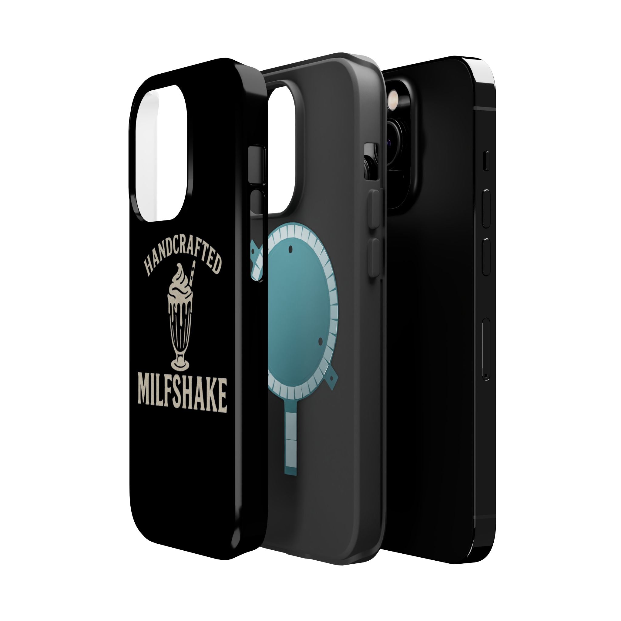 Handcrafted "Milfshakes" Magnetic Impact - Resistant Phone Case — Funny Mom Conversation Starter - Wabi Sabi