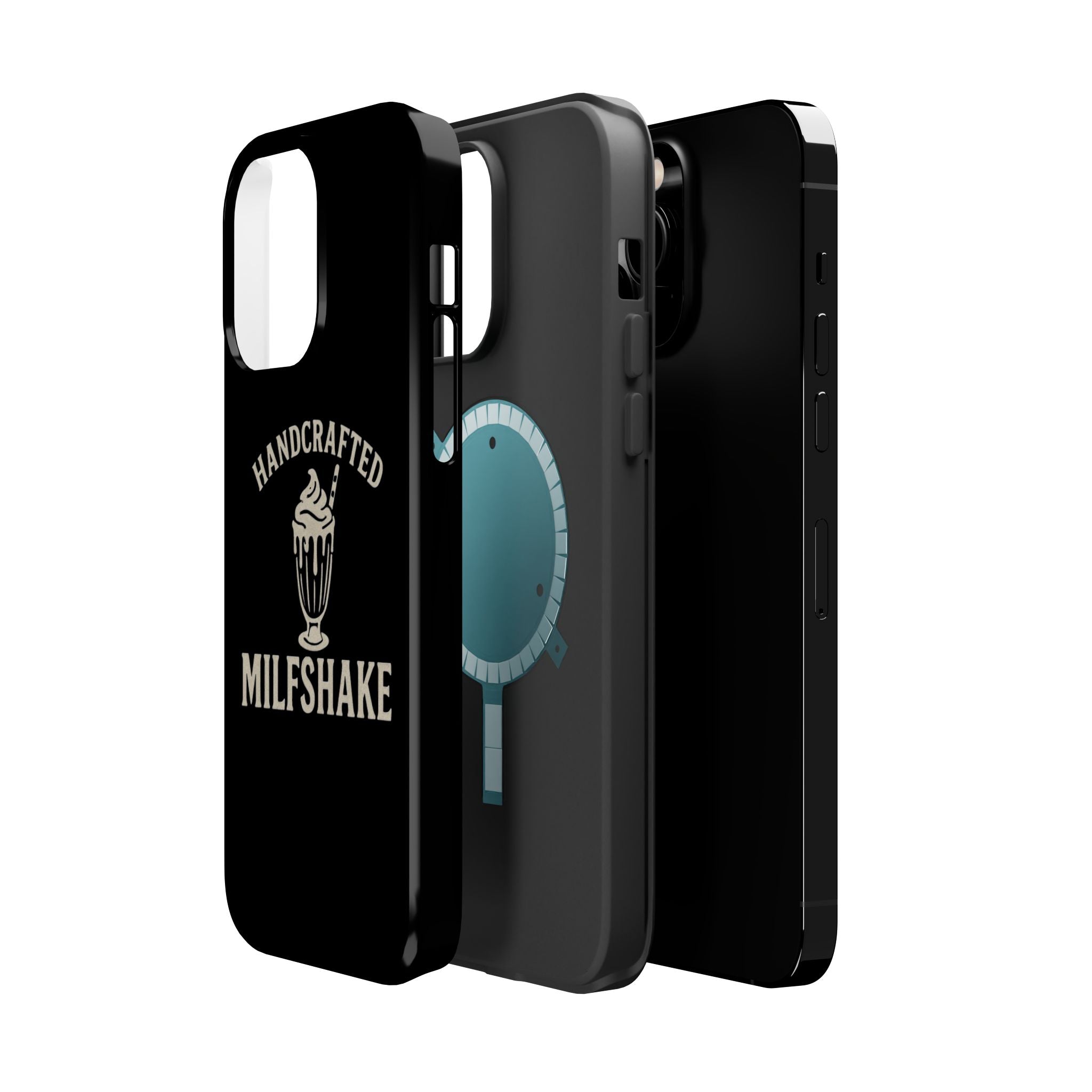 Handcrafted "Milfshakes" Magnetic Impact - Resistant Phone Case — Funny Mom Conversation Starter - Wabi Sabi