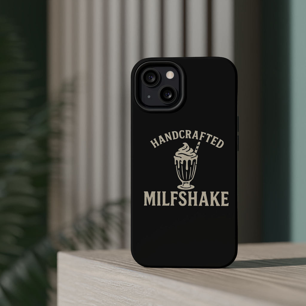 Handcrafted "Milfshakes" Magnetic Impact - Resistant Phone Case — Funny Mom Conversation Starter - Wabi Sabi