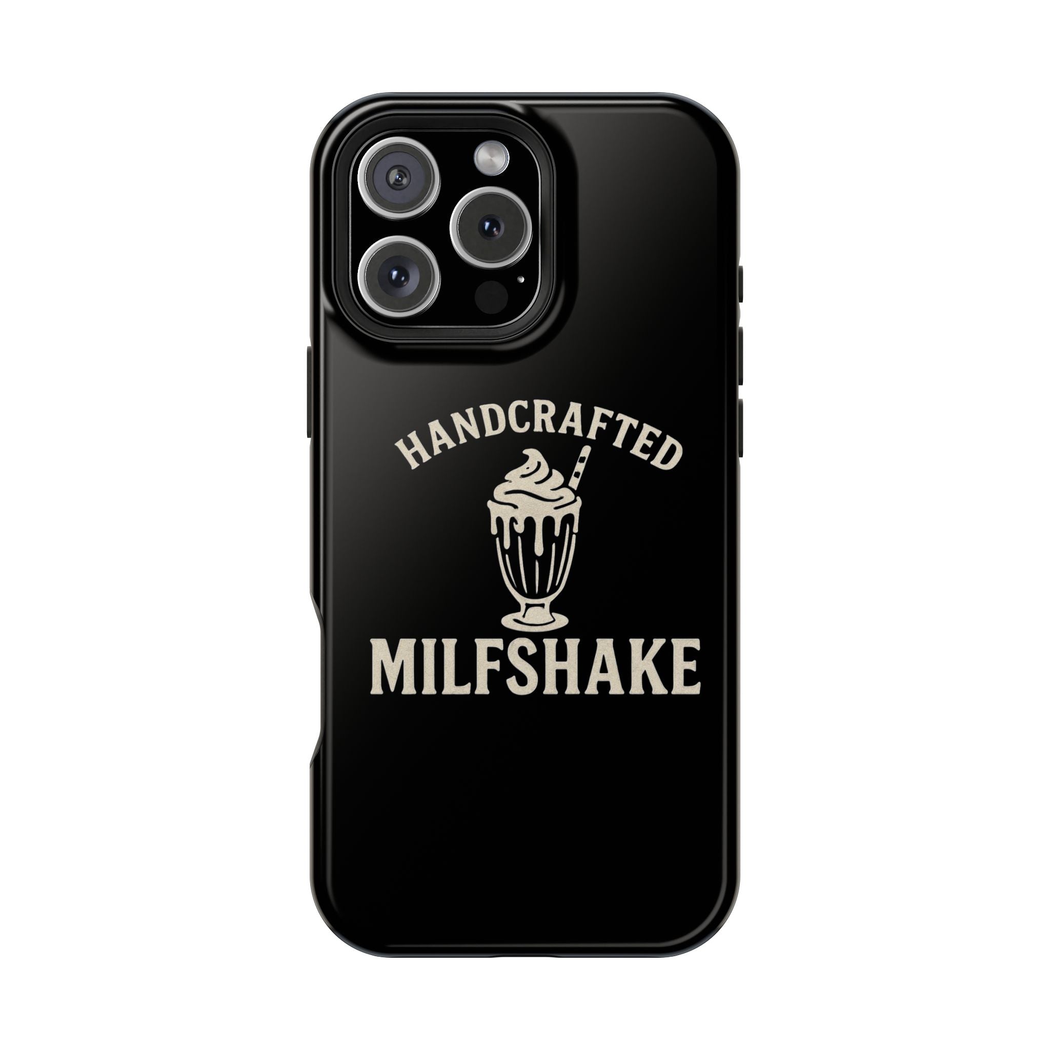 Handcrafted "Milfshakes" Magnetic Impact - Resistant Phone Case — Funny Mom Conversation Starter - Wabi Sabi