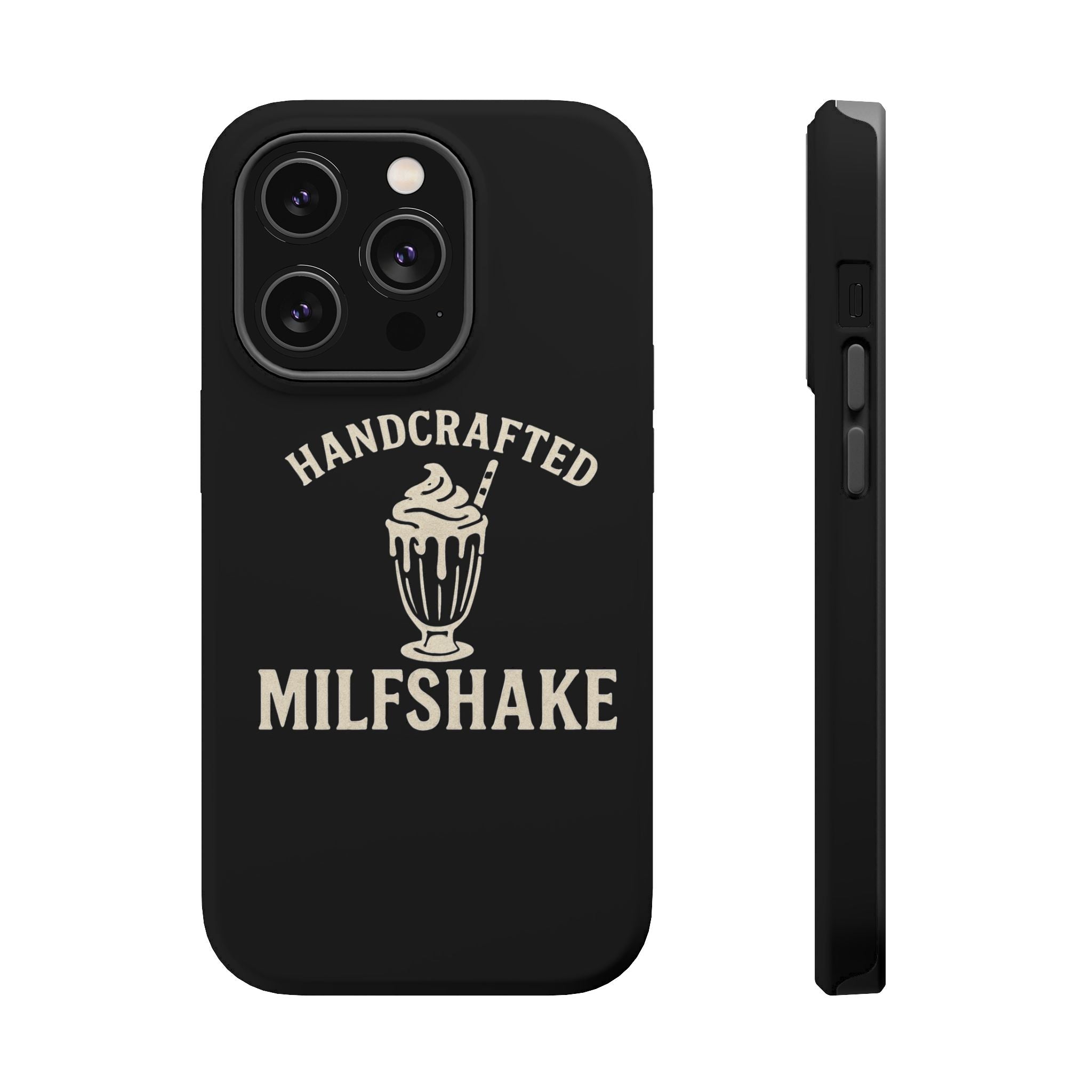 Handcrafted "Milfshakes" Magnetic Impact - Resistant Phone Case — Funny Mom Conversation Starter - Wabi Sabi