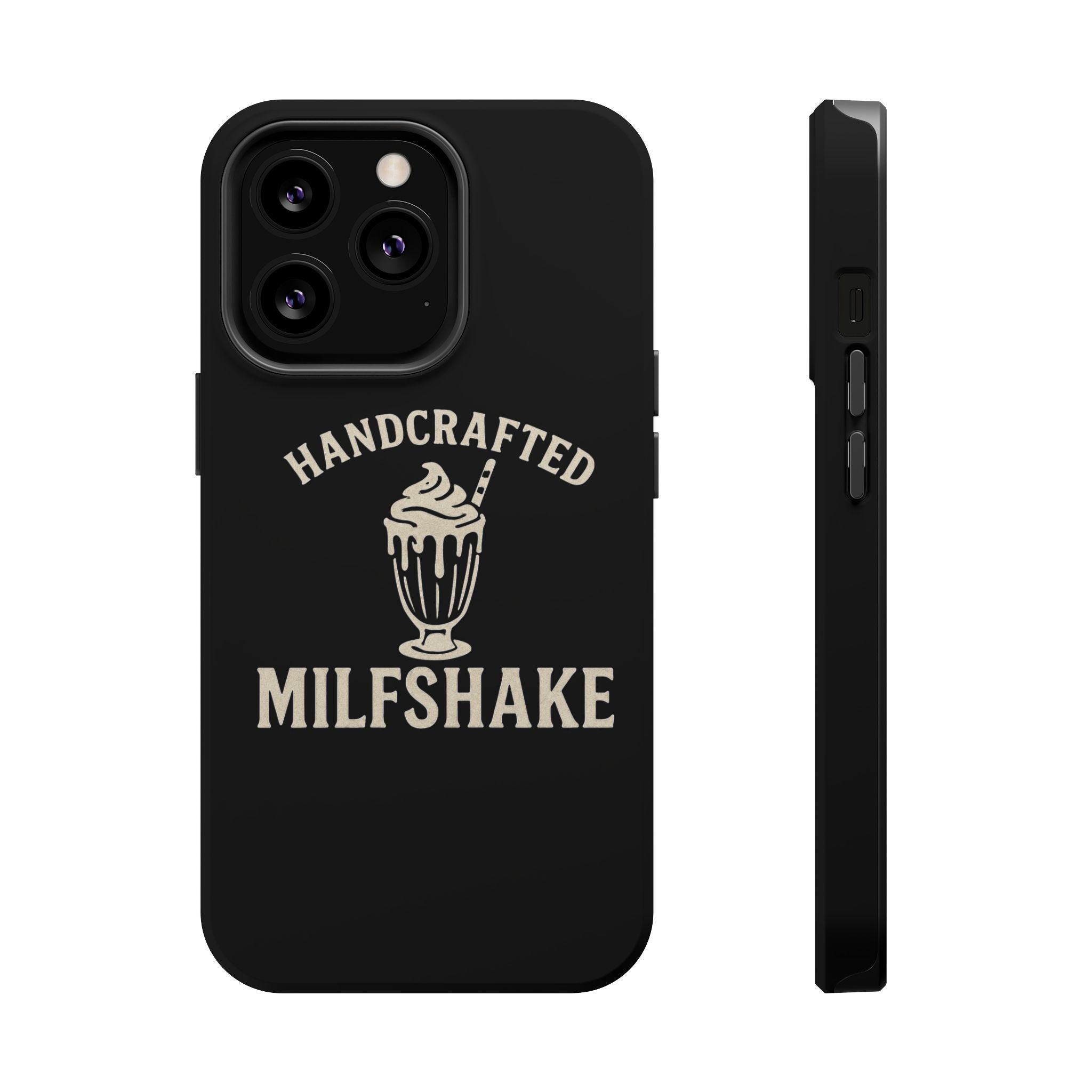Handcrafted "Milfshakes" Magnetic Impact - Resistant Phone Case — Funny Mom Conversation Starter - Wabi Sabi